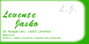 levente jasko business card